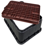 Studzienka zaworowa JUMBO – Brązowa Wood (6 elektrozaworów)