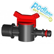 Zawór cylindryczny plastikowy ⌀20 x 3/4" (GZ)