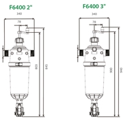 Filtr siatkowy F6400 2" półautomat Rivulis