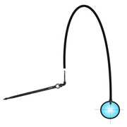Emiter patykowy pojedynczy krzywy 70 cm PVC