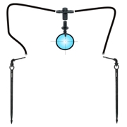 Emiter patykowy podwójny krzywy 70 cm PVC