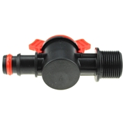 Zawór cylindryczny plastikowy ⌀20 x 3/4" (GZ)